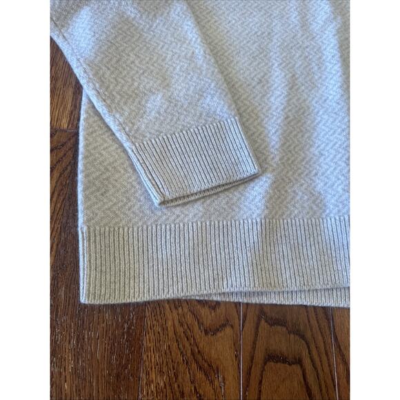 New Faherty Ombre Donegal Crewneck Sweater Mens XXL Merino Wool Herringbone NWT - Picture 4 of 8